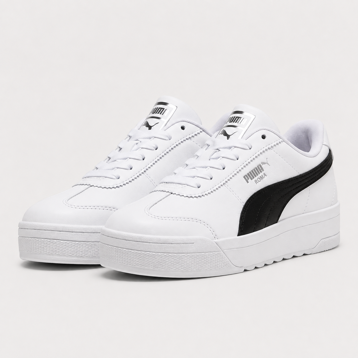 Tenis Puma Roma Feminine Para Dama Blanco Negro