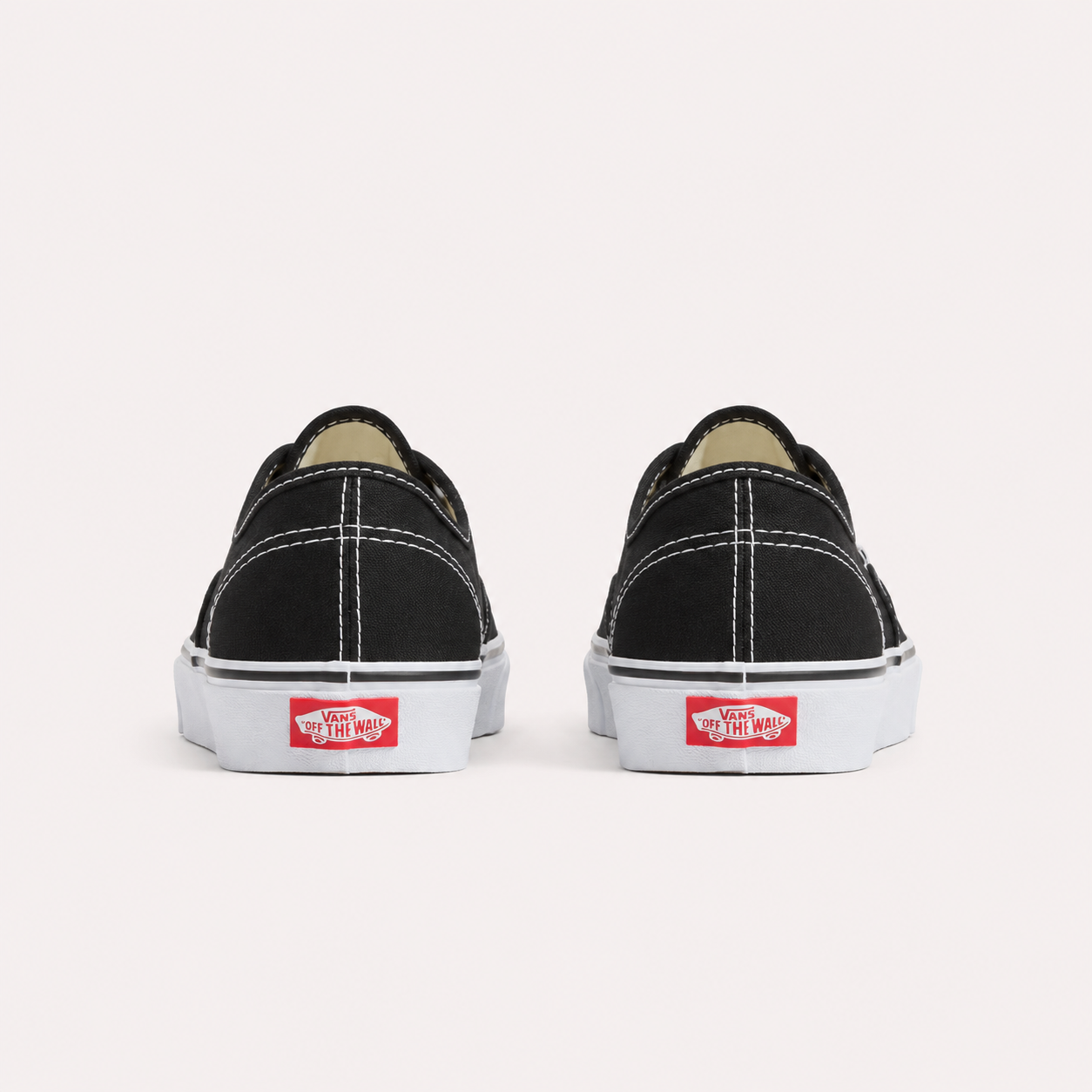 Vans Authentic Unisex Negro Suela Blanca