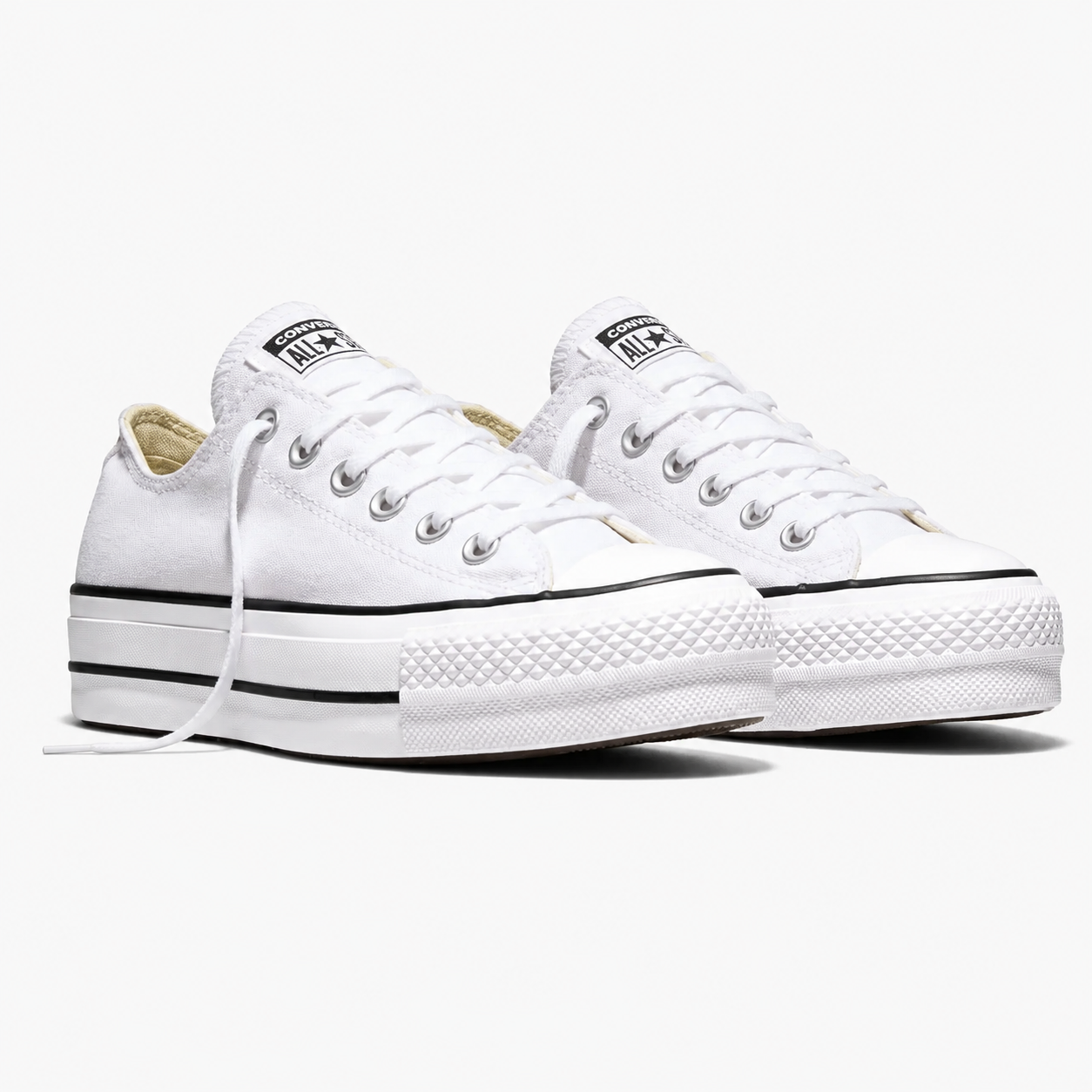 Tenis Converse de Plataforma Lift Blancos en Choclo de Lona para Mujer