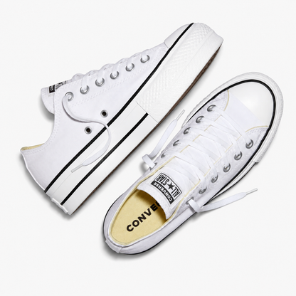 Tenis Converse de Plataforma Lift Blancos en Choclo de Lona para Mujer