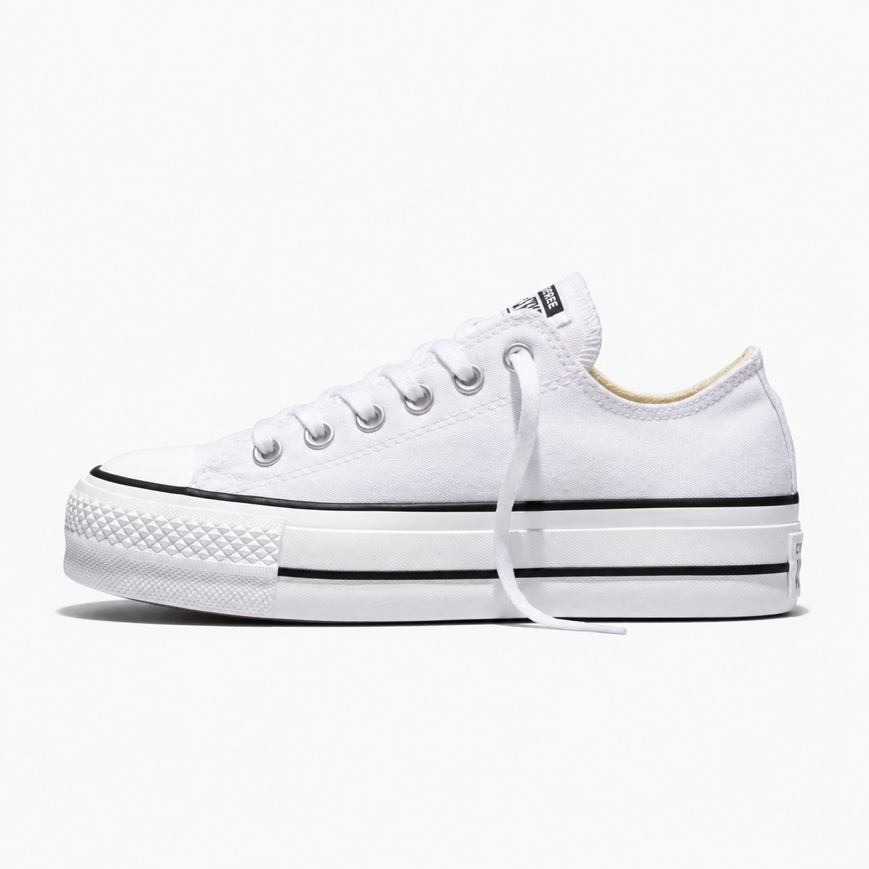 Tenis Converse de Plataforma Lift Blancos en Choclo de Lona para Mujer