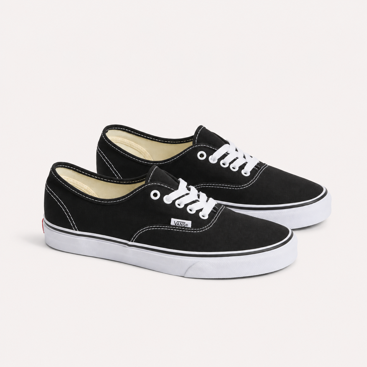 Vans Authentic Unisex Negro Suela Blanca